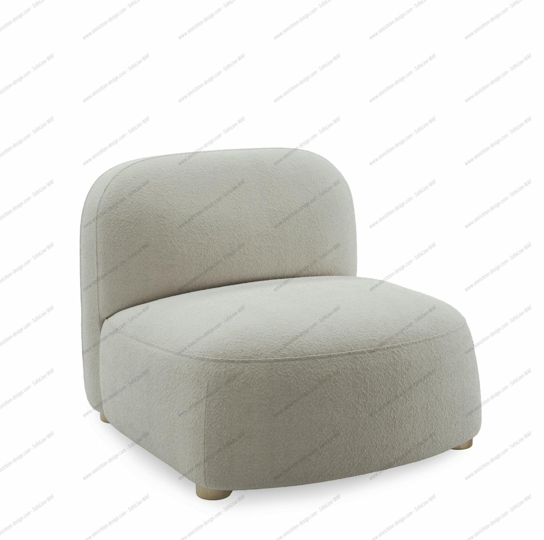 Gemütlicher, beiger Loungesessel von Northern. Moderner Sessel mit weichem Stoffbezug und minimalistischem Design.
