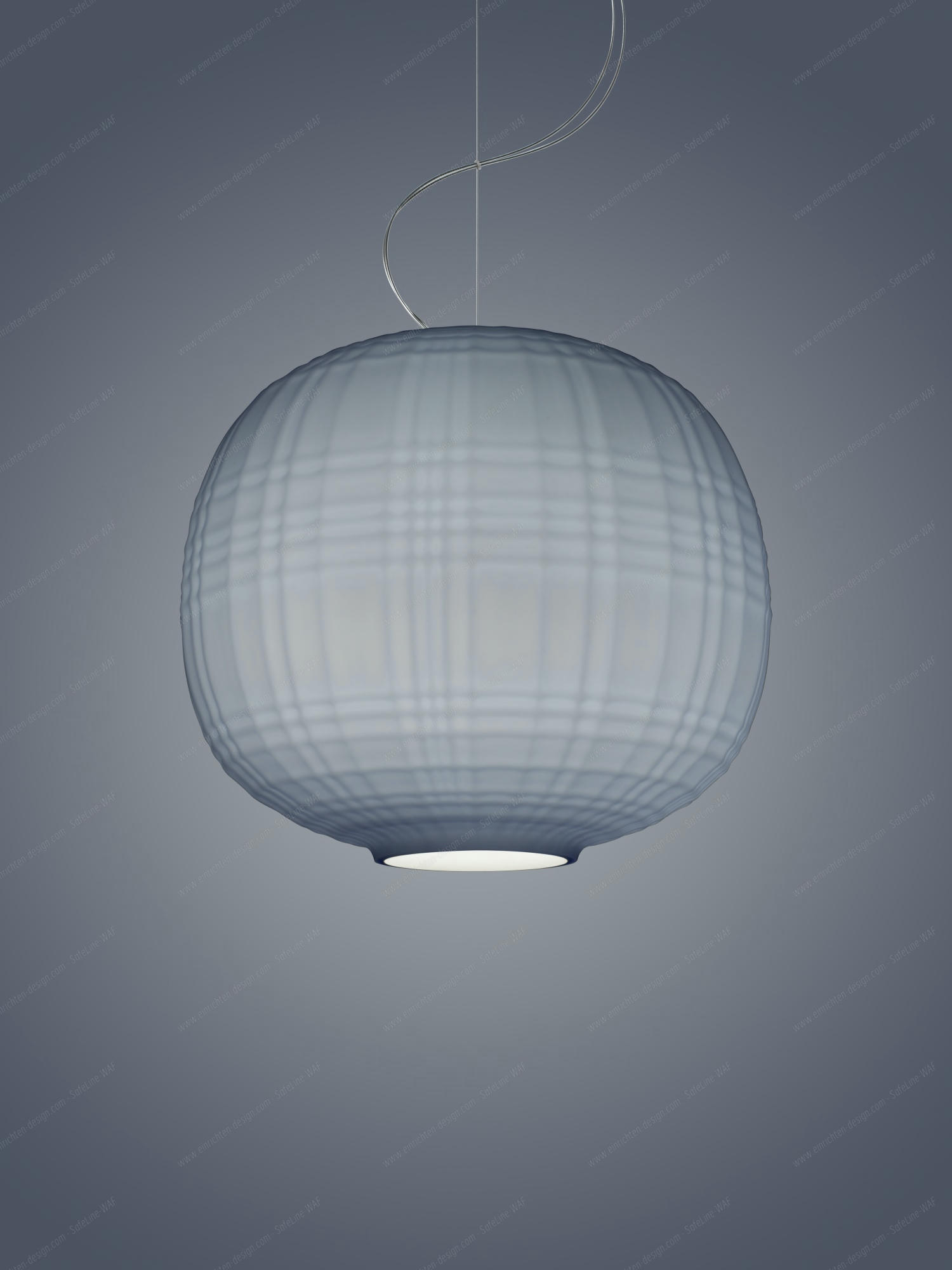 Foscarini Tartan Pendelleuchte in Grau, moderne Hängelampe mit karierter Oberfläche für stilvolle Innenbeleuchtung.