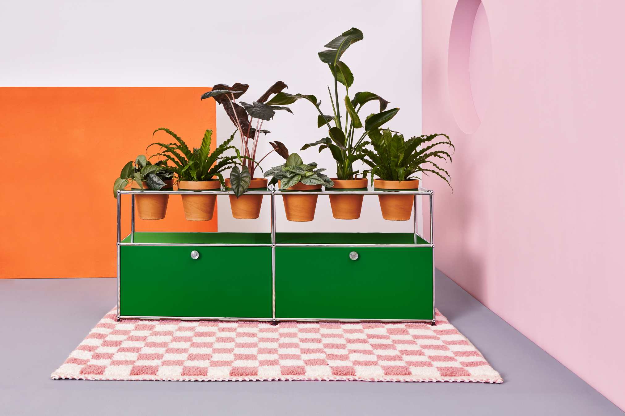 Plant worlds Sideboard Configuration 2 USM Haller Steel blue