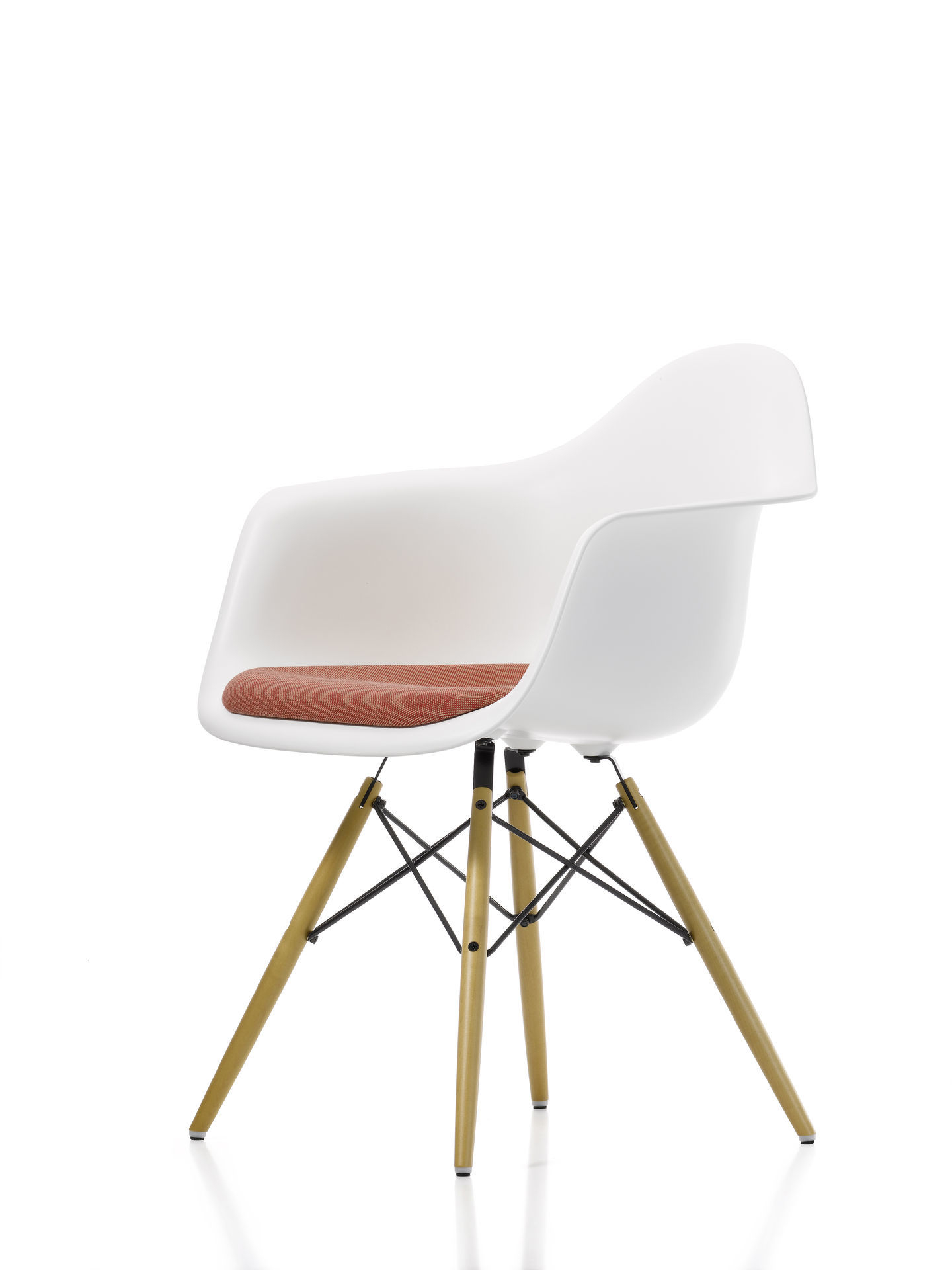 Eames Plastic Arm Chair DAW Chair with seat cushion Vitra