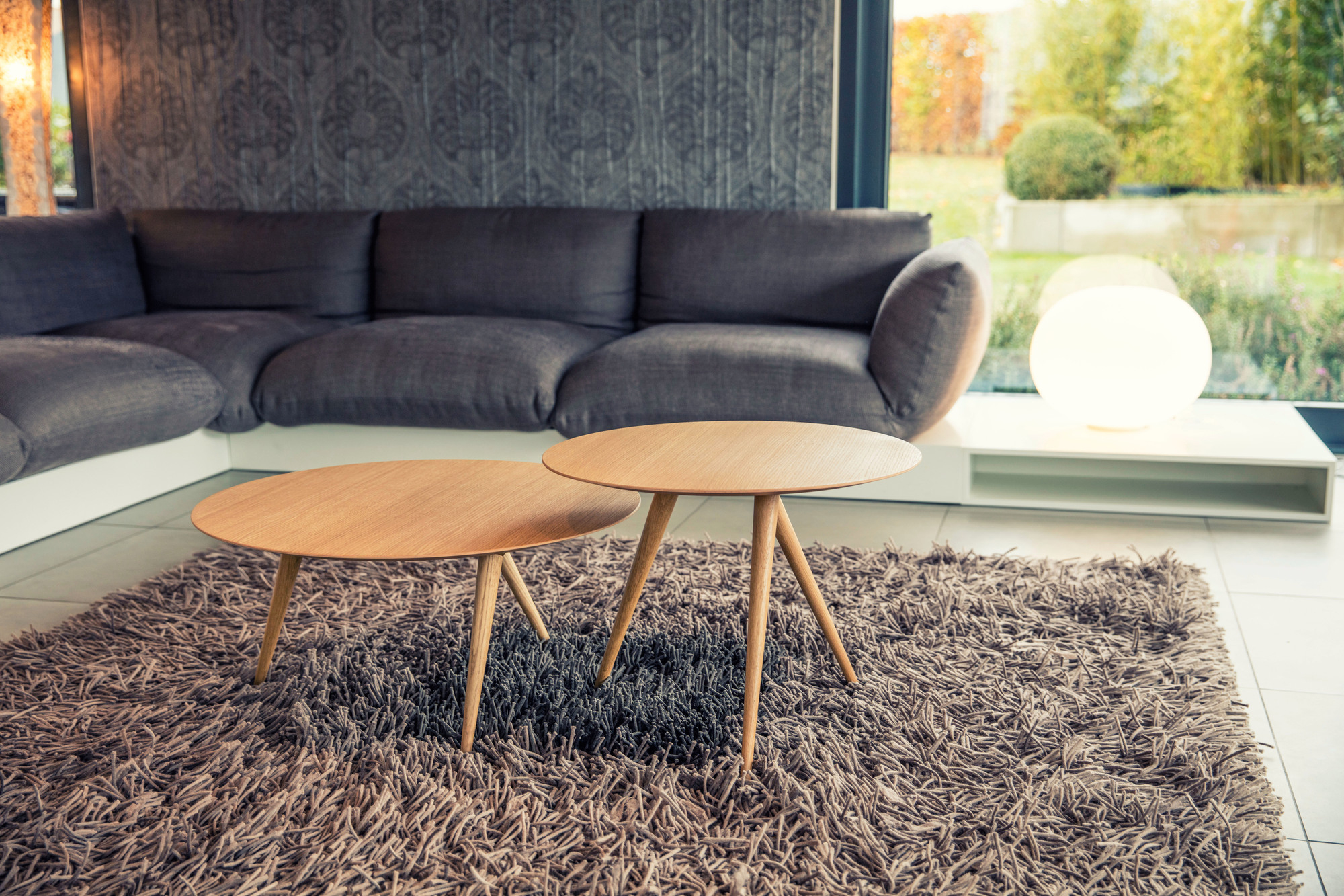 Turn high side table natural oak Maigrau