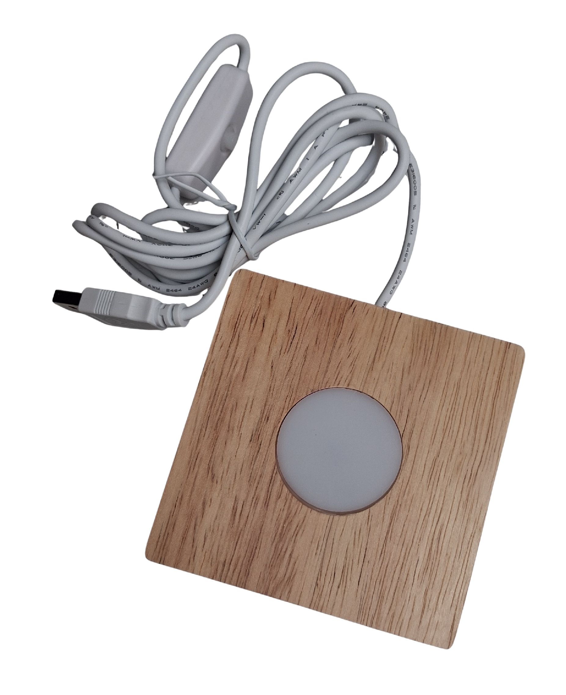 LED wooden base (1 piece) for poetry light light houses and light bags Räder