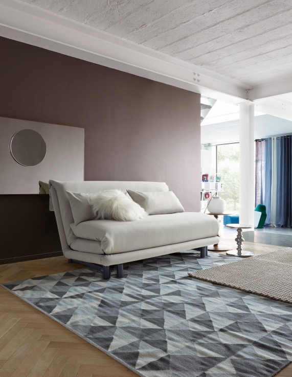 Multy First sofa bed 3-seater with wedge cushion ligne roset