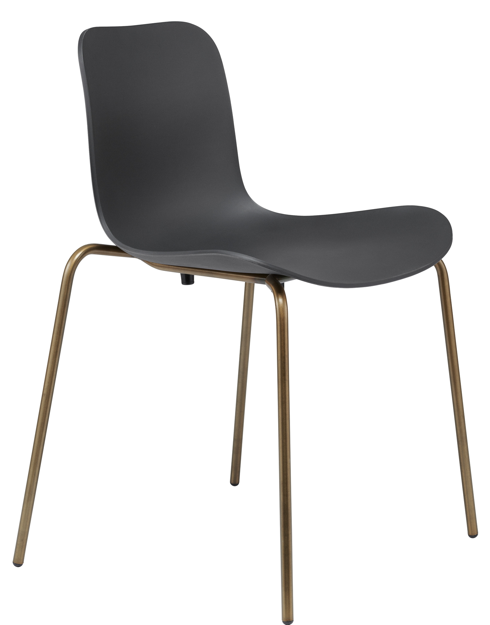 Langue Stack Chair Norr11 Brass Anthracite black
