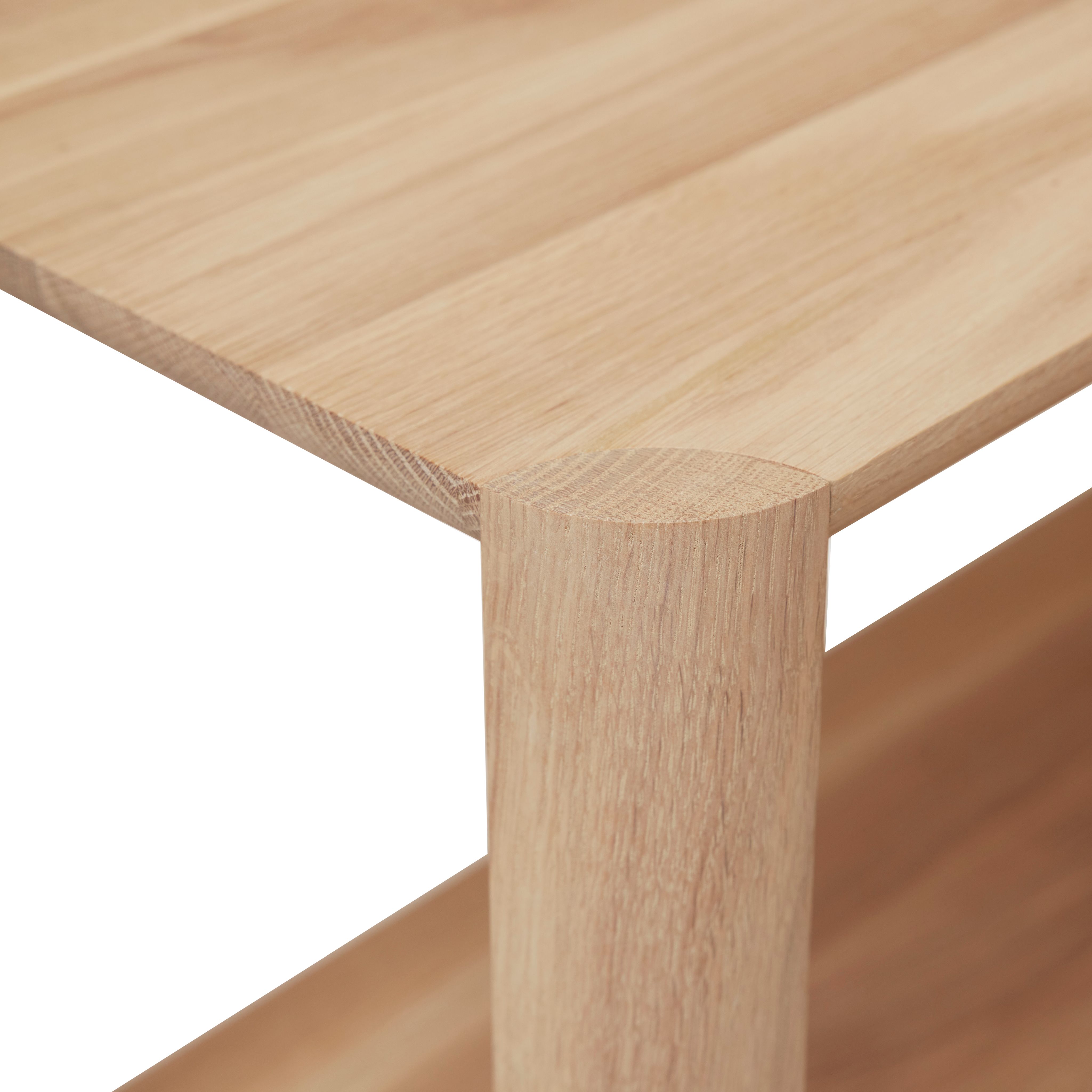 Leaf shelf 1x3 oak white oiled Form & Refine