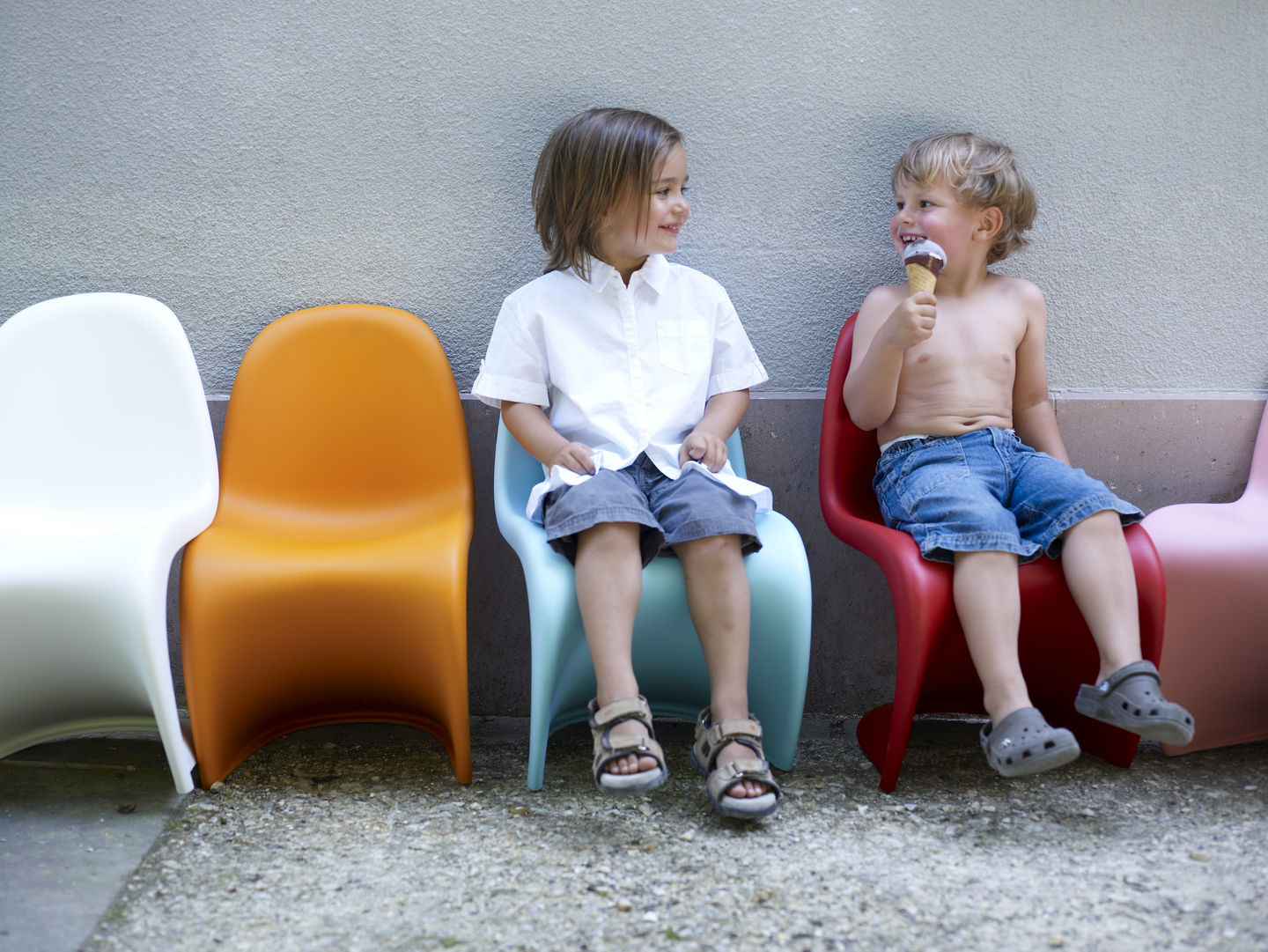 Panton Junior Chair Vitra - QUICK SHIP Soft mint