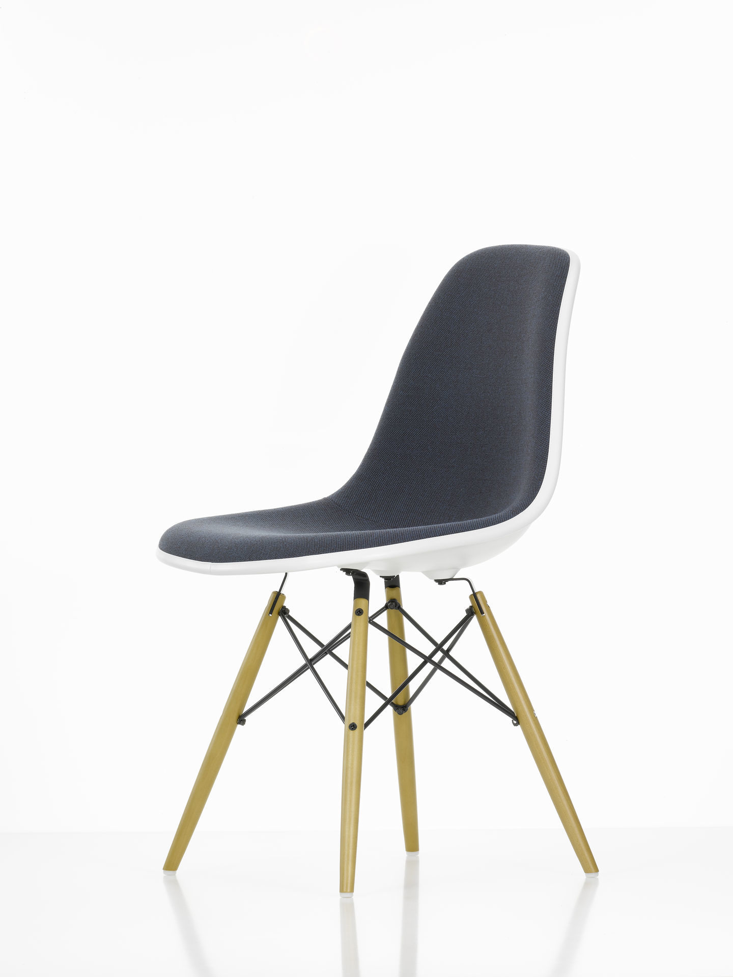 Eames Plastic Side Chair DSW Chair fully upholstered Vitra