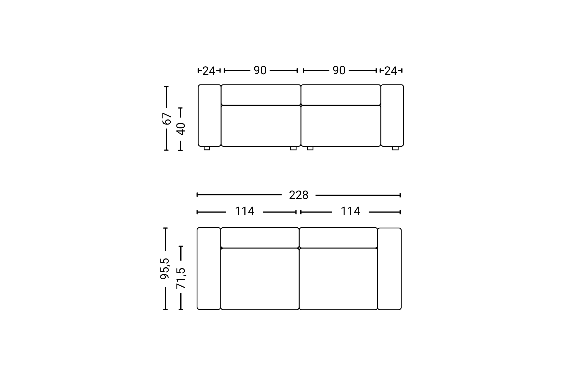 Mags 2 1/2-Seater Sofa Hay Hallingdal 407