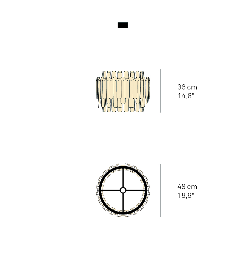 Maruja Pendant Pendant light LZF Lamps Light pink
