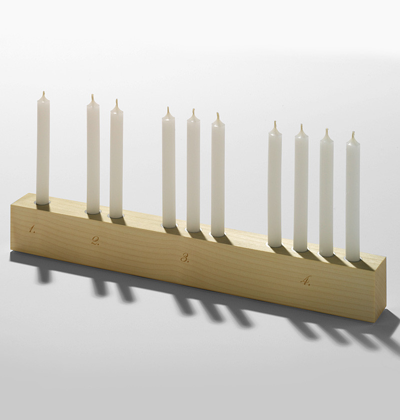 Countdown Candle Holder Side by Side maple