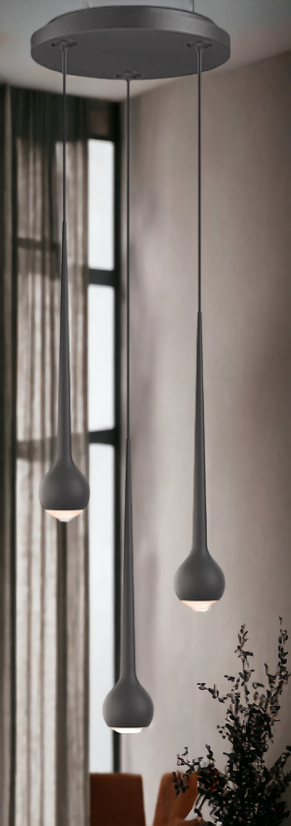 Falling Sun Water pendant light Grau