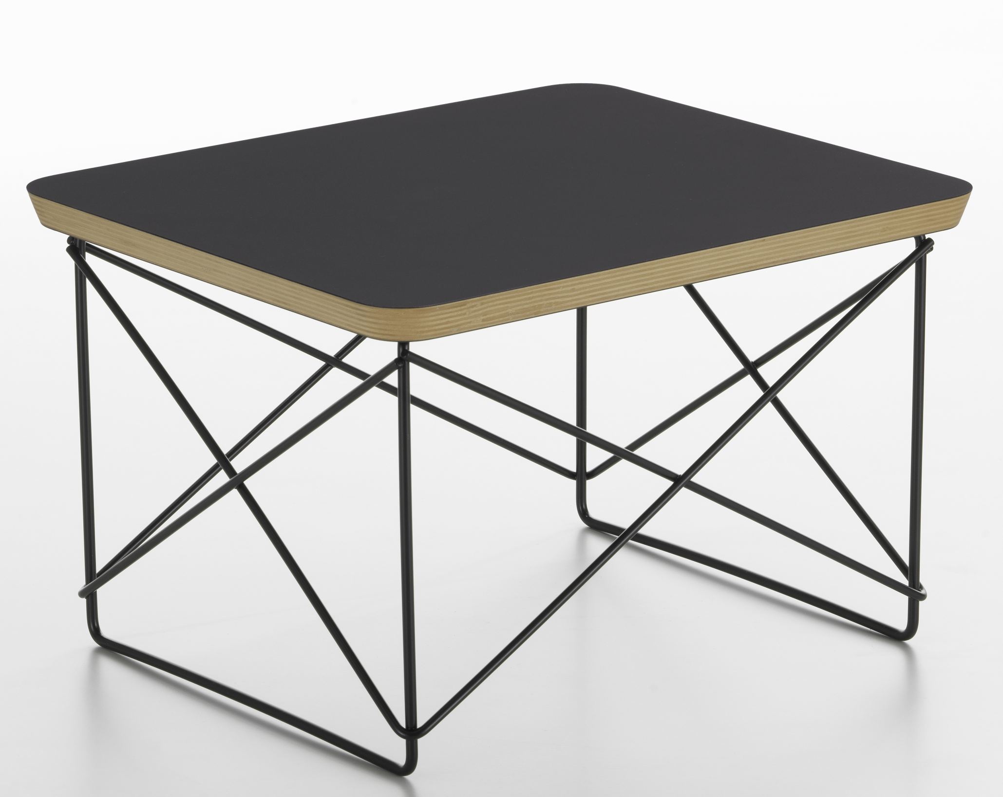 Occasional Table LTR Side Table HPL Black Vitra Steel wire black powder-coated