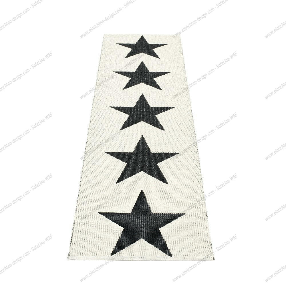Viggo One Synthetic carpet 70x250 cm Pappelina Black