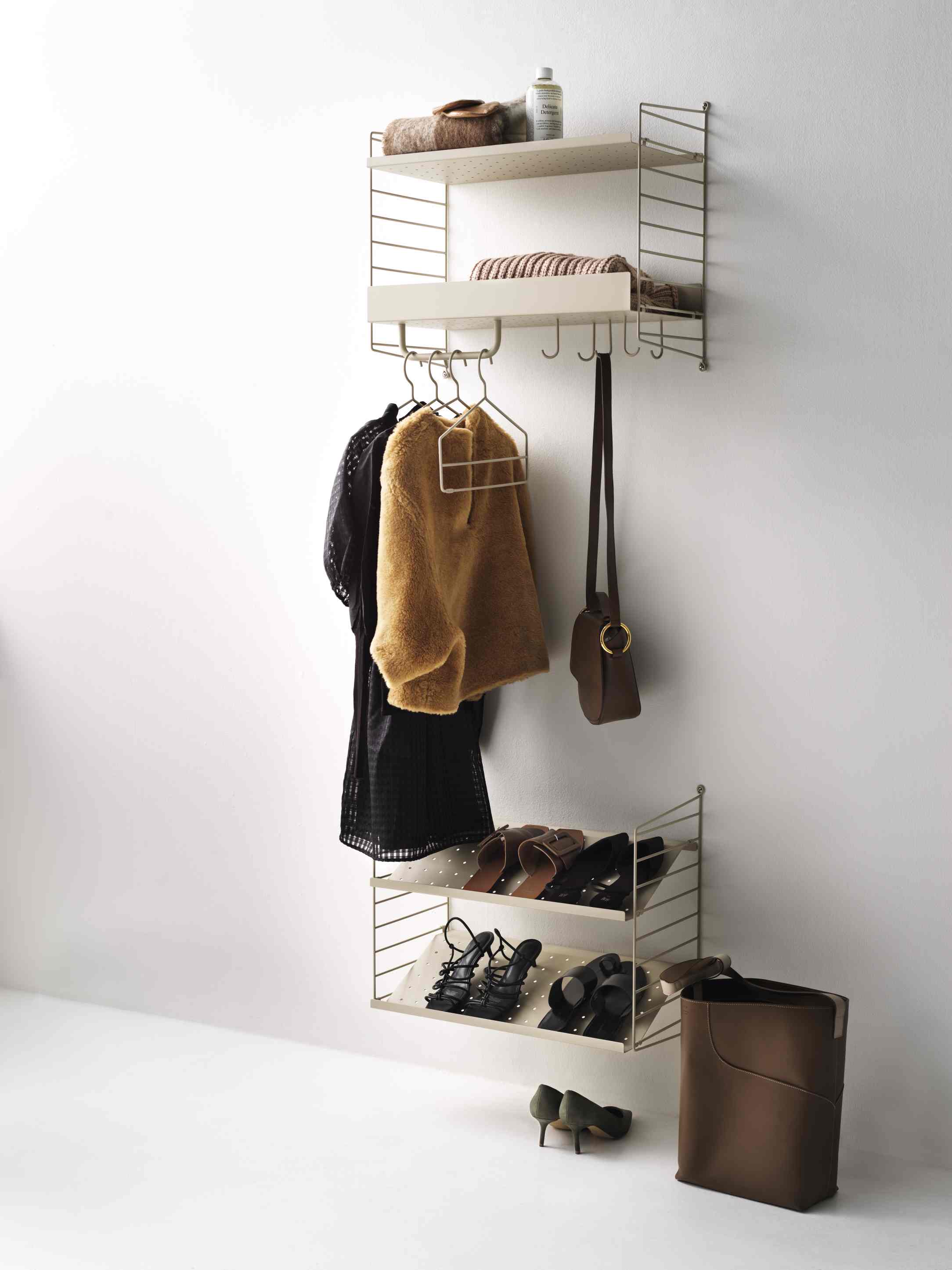 String Hallway Wall Shelving System F String Furniture