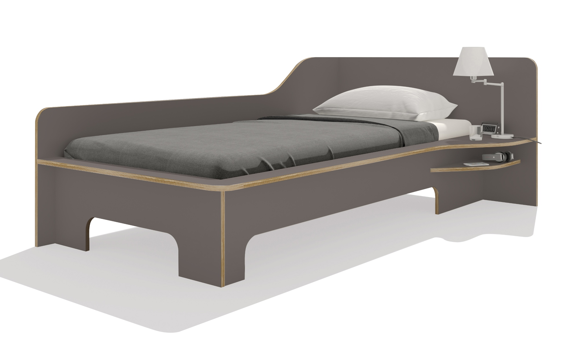 Plane Single Bed Left Müller Möbelwerkstätten