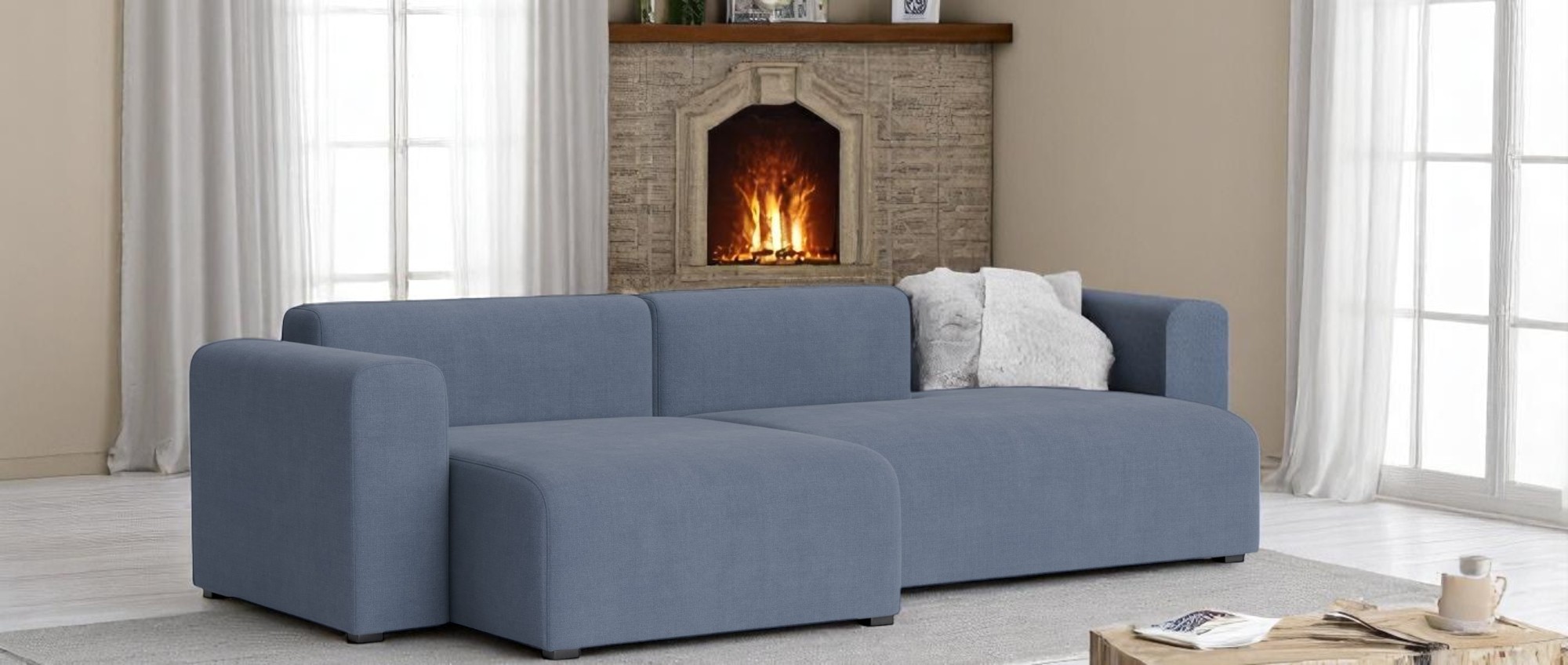 Mags Sofa 2.5-seater Combination 3 low Armrest with armrest left Hay