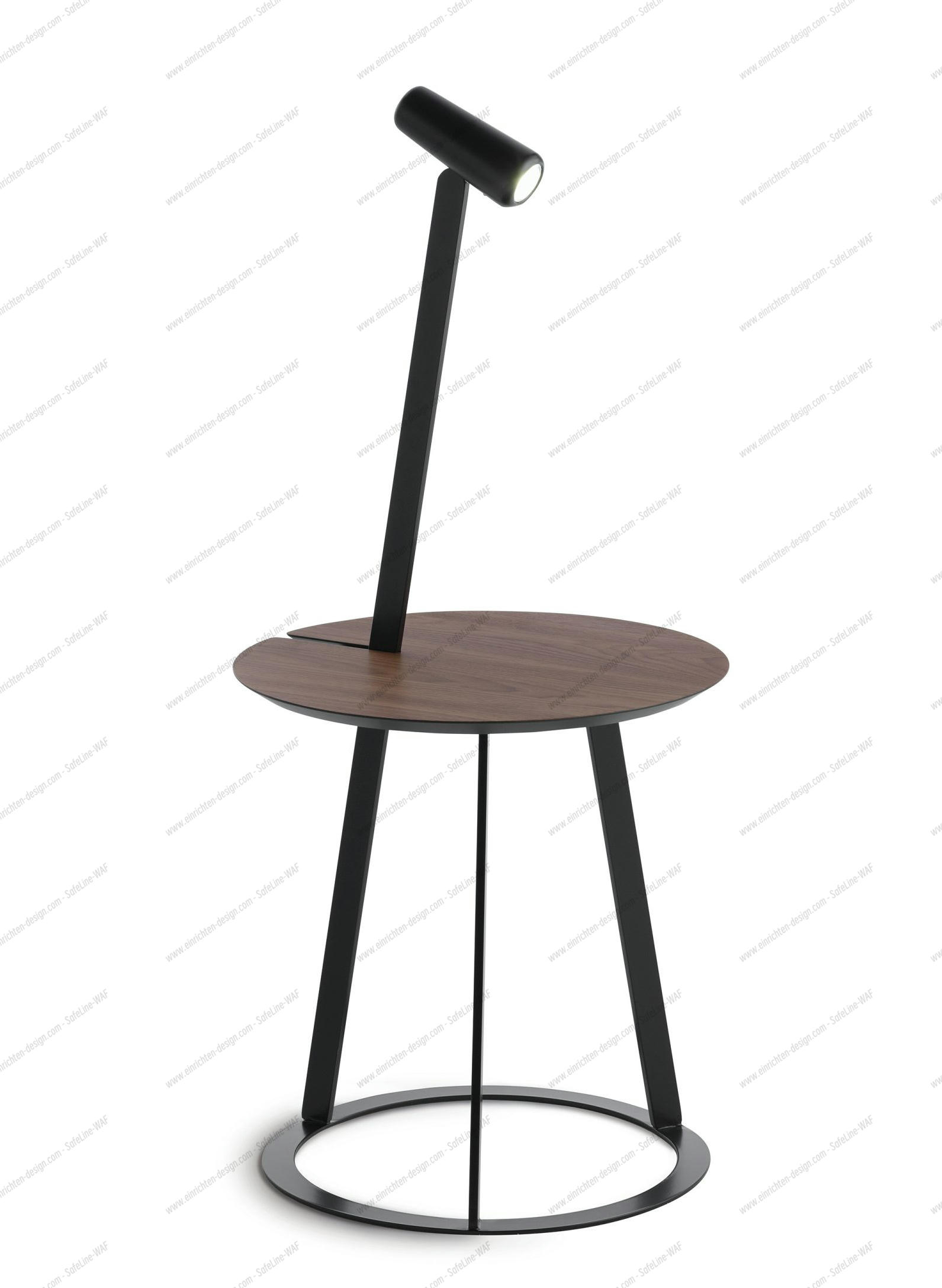 Albino Torcia Side Walnut / black Table Casamania Horm