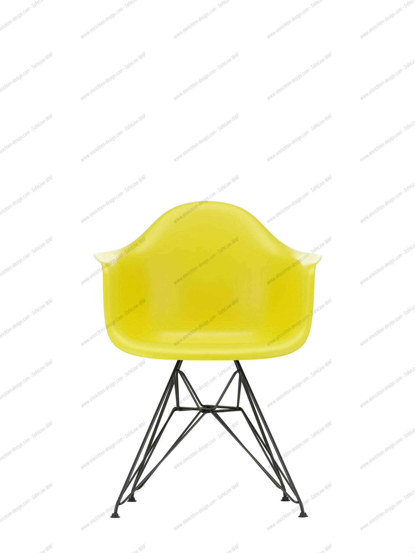 Eames Plastic Arm Chair DAR Chair Vitra Black - Mustard