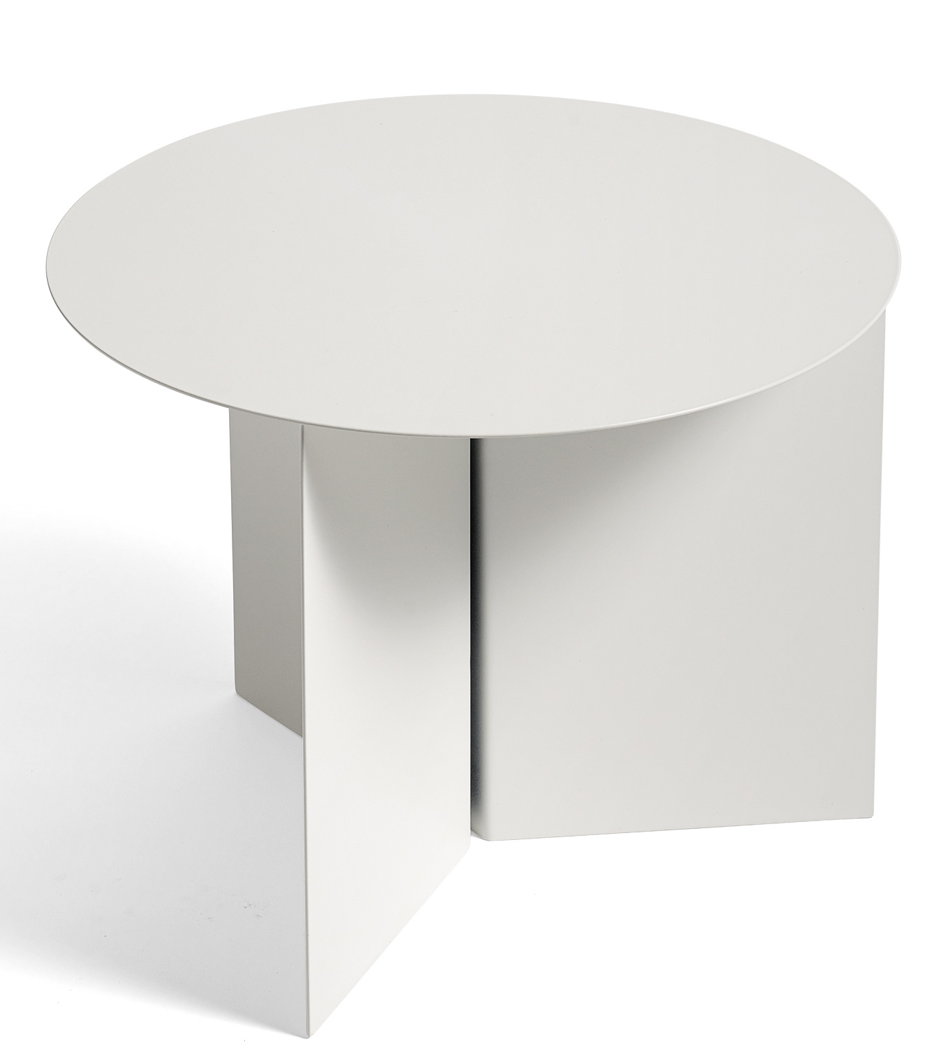 Slit Table Round Side Table Hay white powder coated