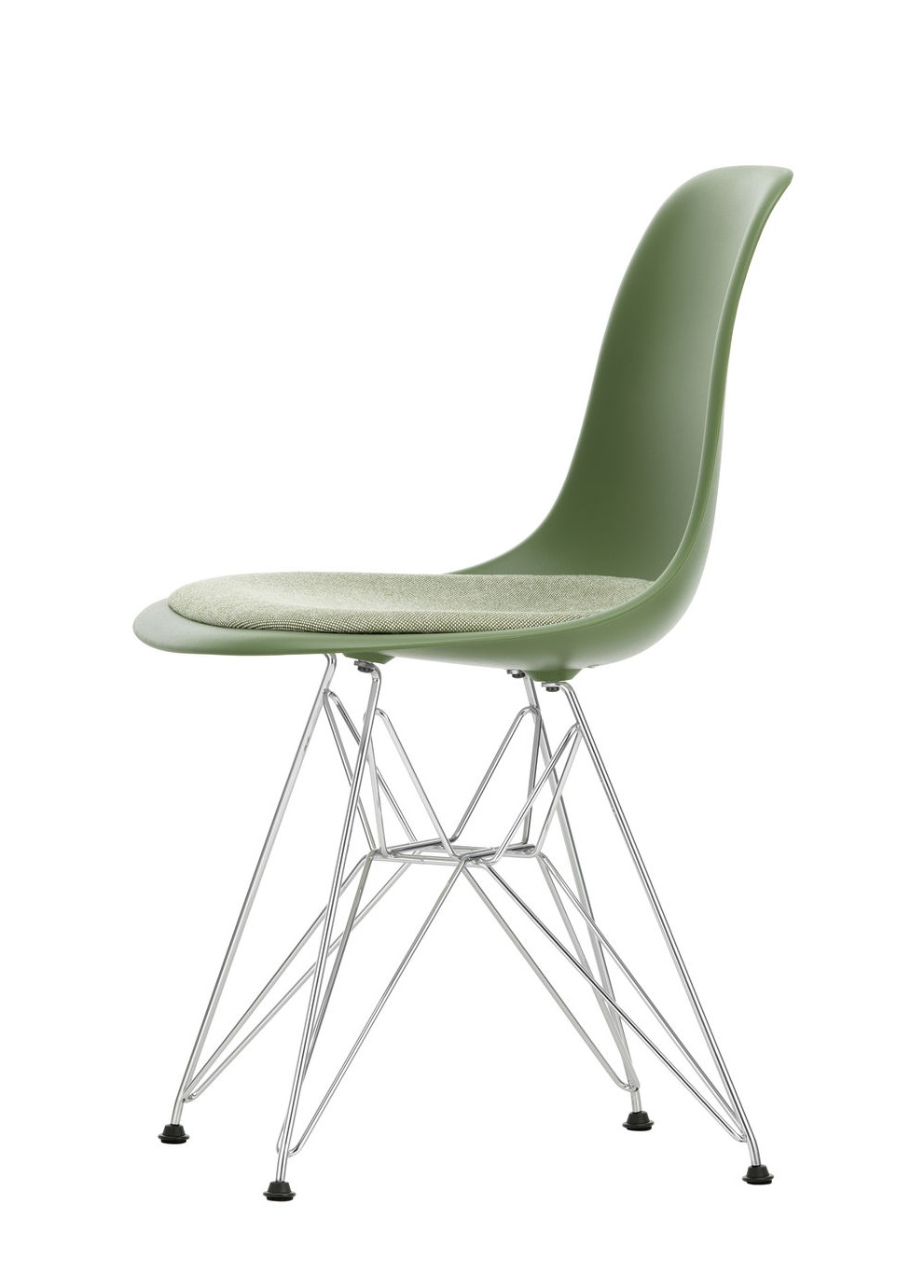 Eames Fiberglass Chair DSR Chair with Seat cushion Vitra