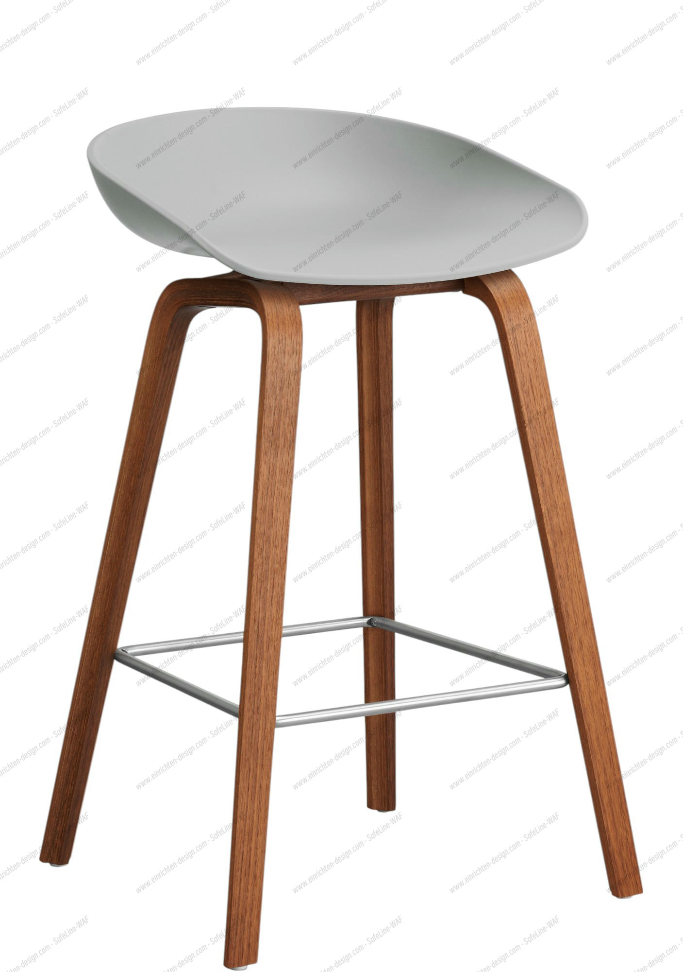 About a Stool AAS32 / AAS 32 Bar stool low WALNUT PURNED / CONCRETE GREY Hay SINGLE PIECES