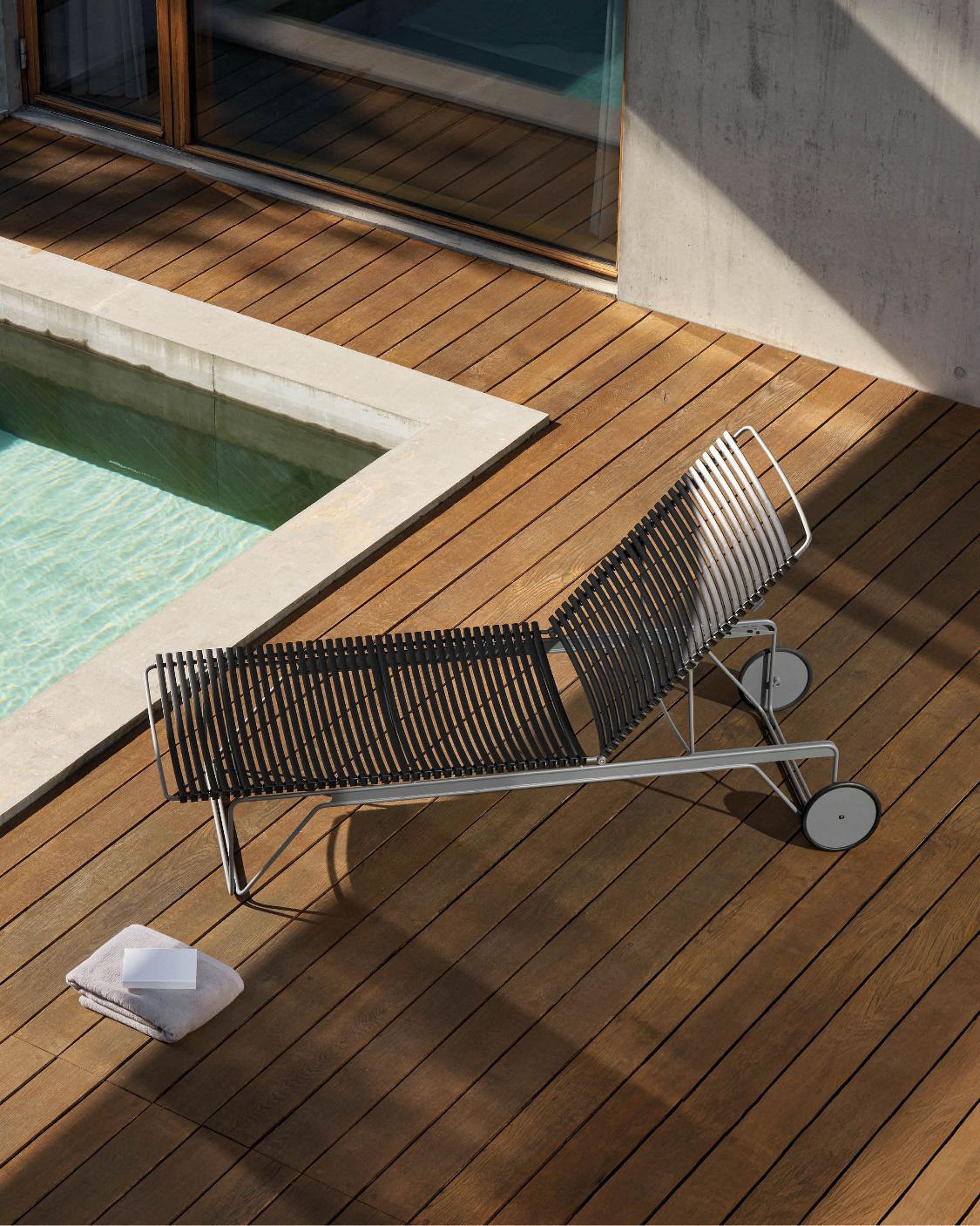 Click Adjustable Chaise Longue sun lounger Outdoor HOUE