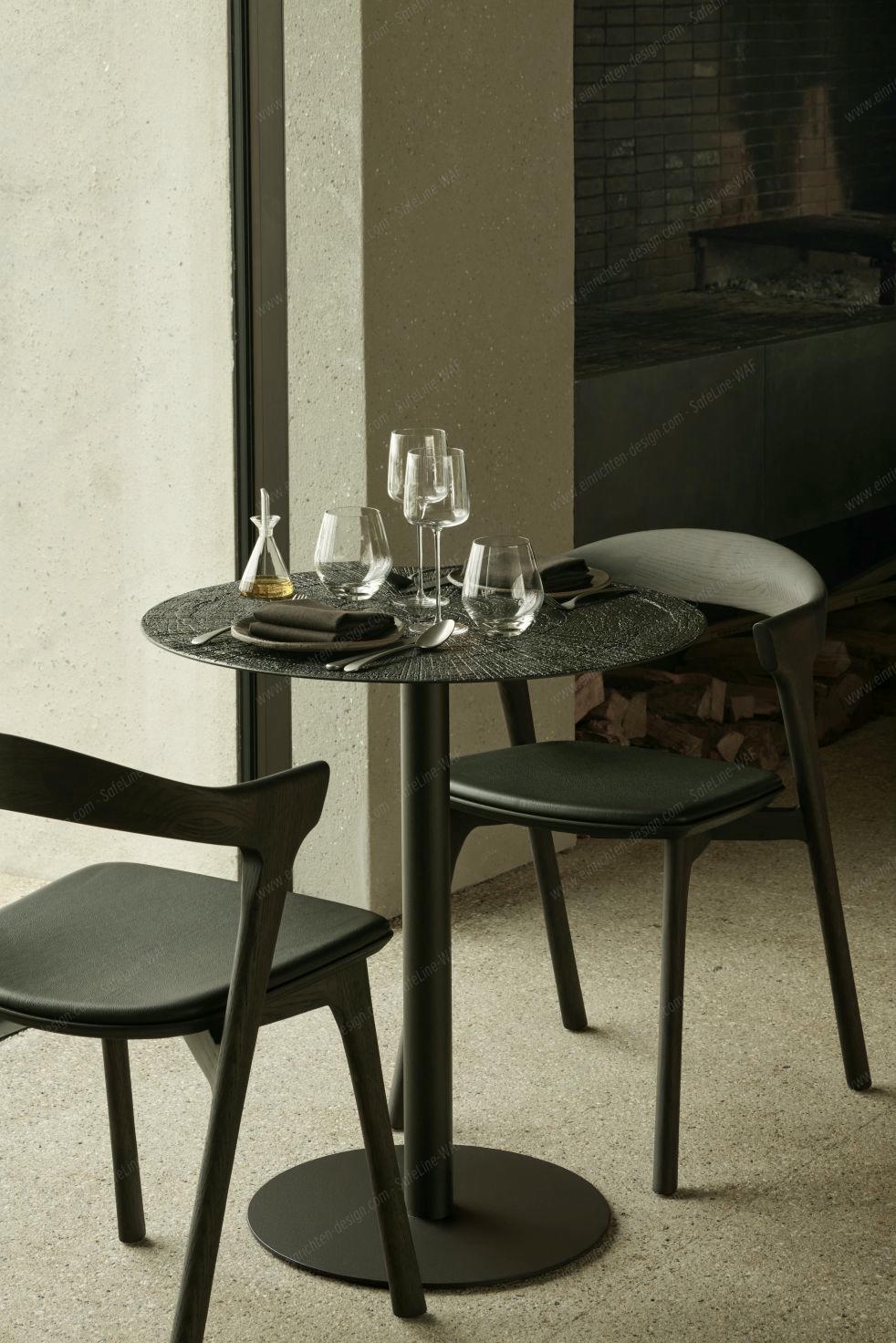 Blend Table Ø70cm Off White - Dark Bronze Ethnicraft