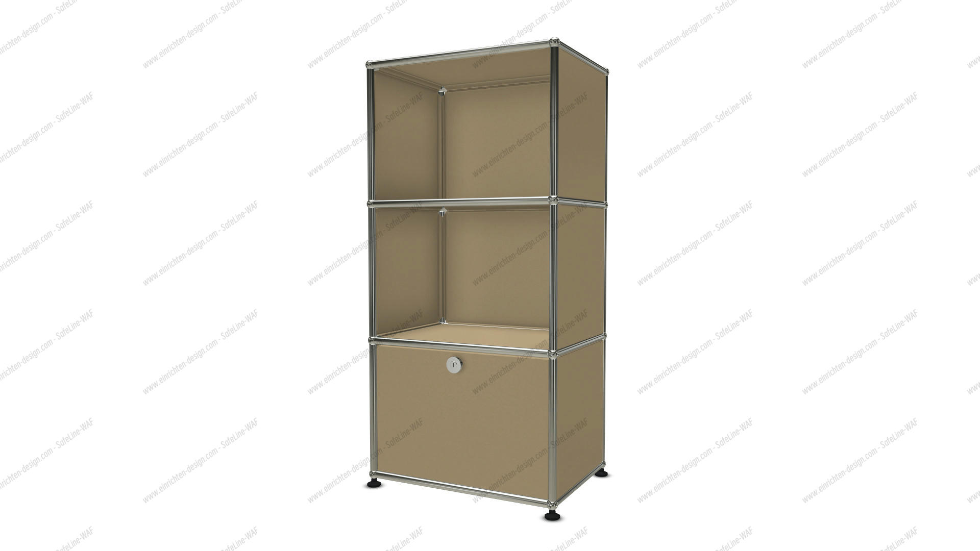 USM Haller Regal mit einer Ausziehtür beige