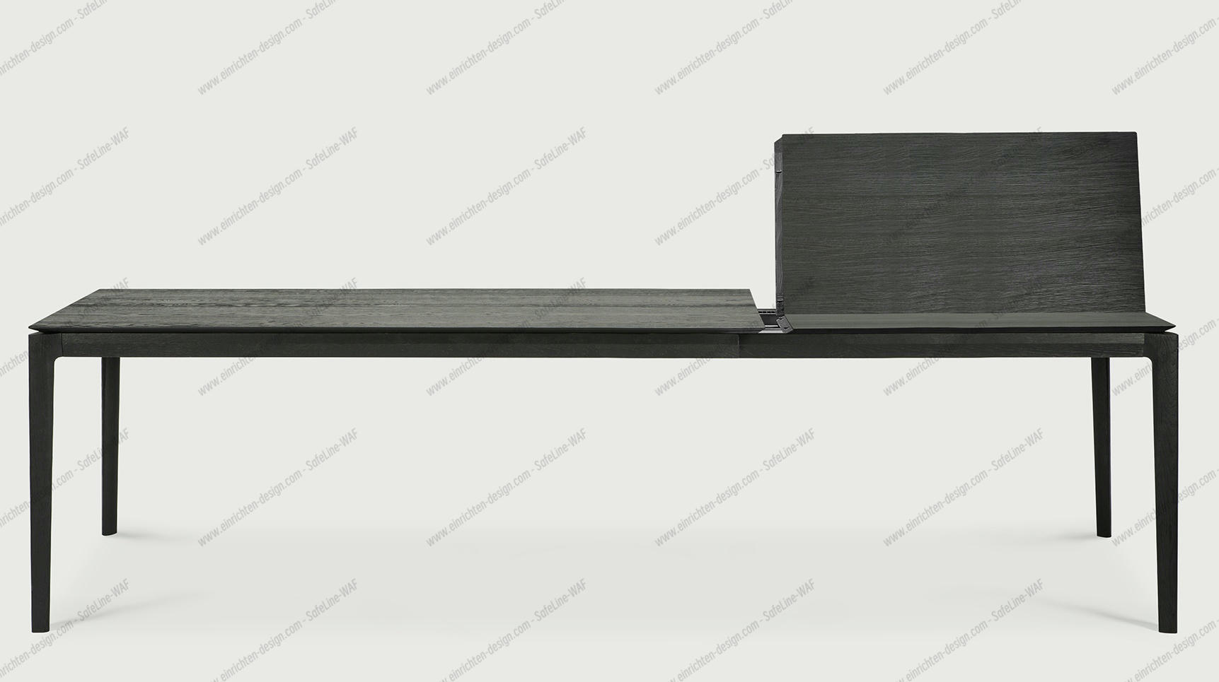 Bok extendable Table oak black - rectangular Ethnicraft