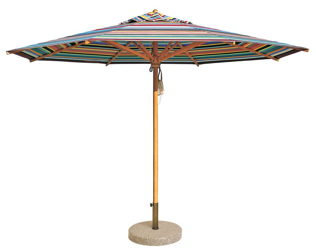 Classic umbrella / parasol multicolour / pulley & bend Weishäupl