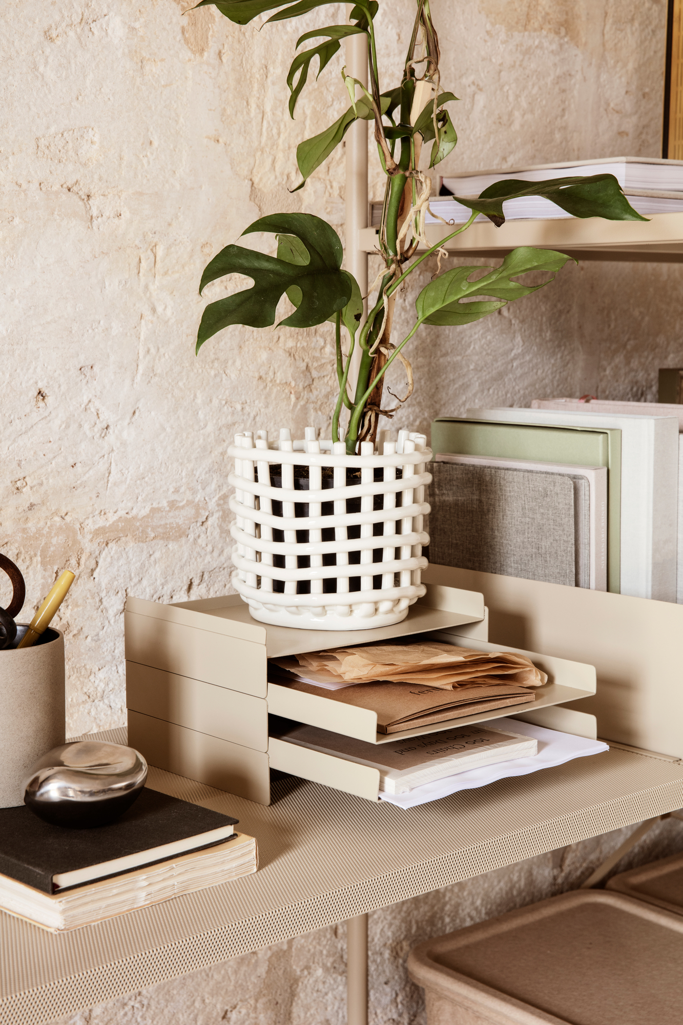 Ceramic Basket large Ferm Living