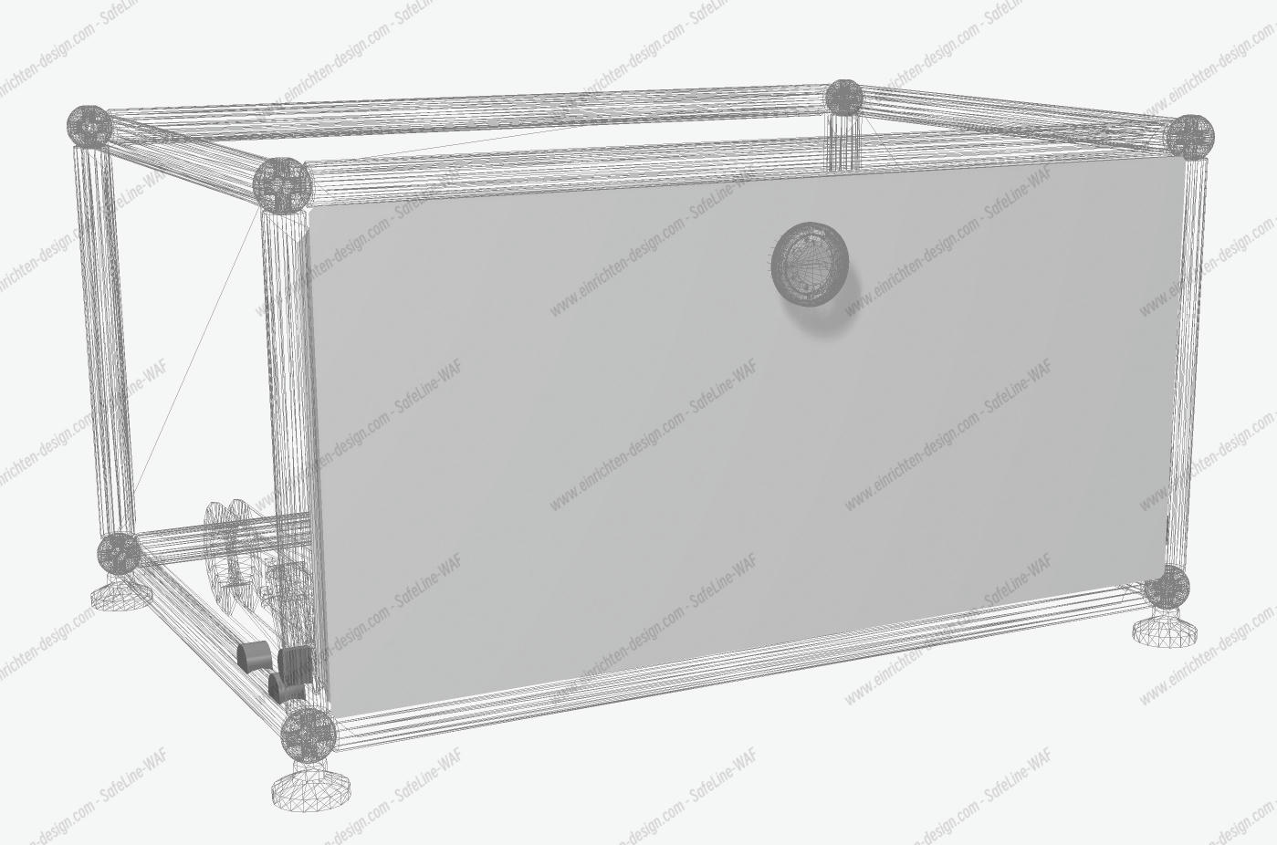 Spare part door leaf for USM Haller door 50x25 , without screws, without fittings, without handle SINGLE PIECES