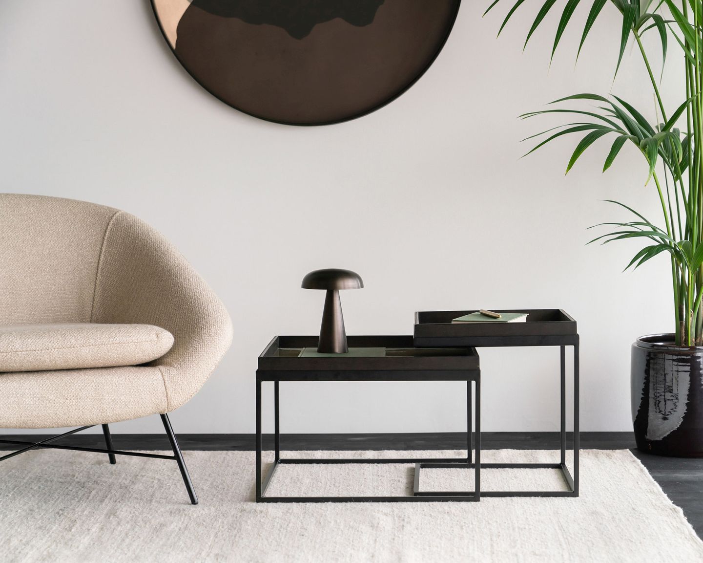 Barrow Lounge Chair off white Ethnicraft