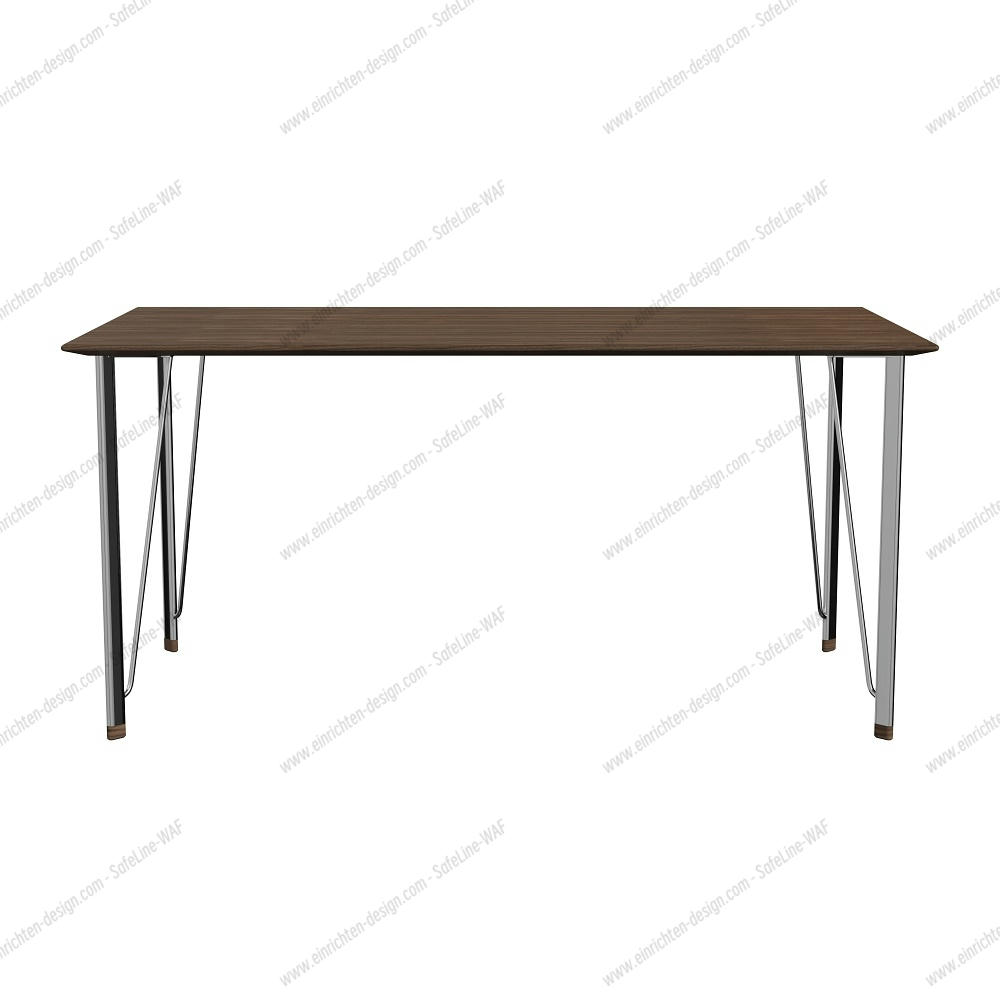 FH3605™ Writing Desk Fritz Hansen Walnut/Chrome without drawer