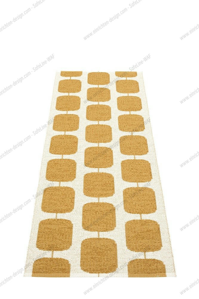 Sten Plastic carpet 70x200 cm Pappelina Ochre/Vanilla