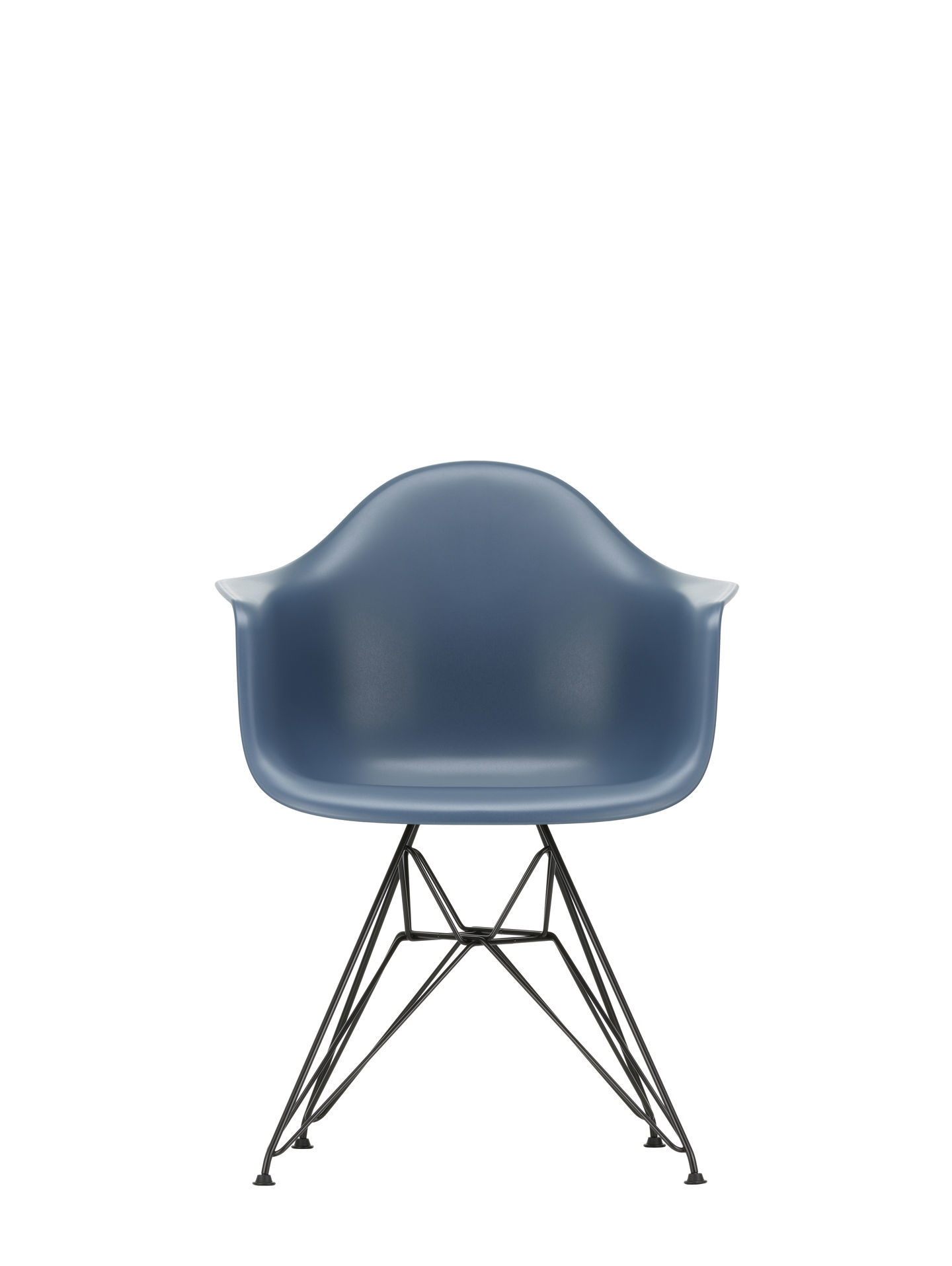 Eames Plastic Arm Chair DAR Chair Vitra Chrome - Ice grey