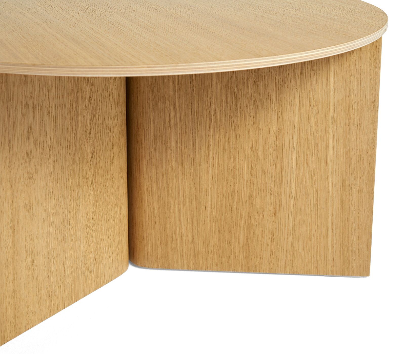 Slit Table Wood Round XL side table / coffee table Hay