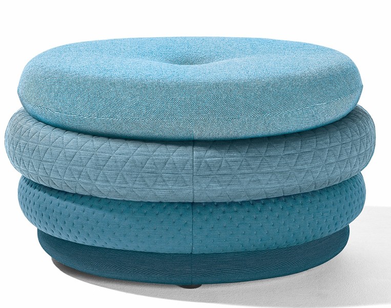 Fat Tom Pouf Lounge - Stool without Legs Richard Lampert Blue