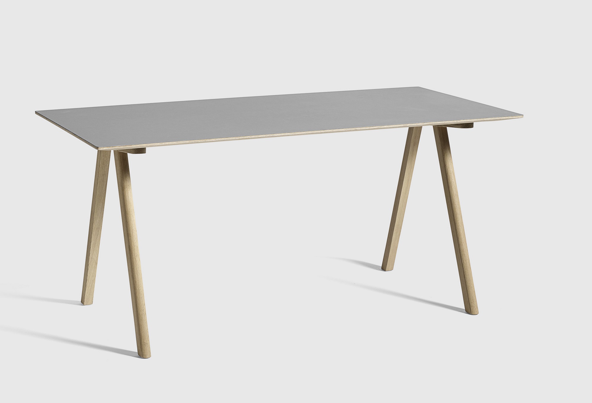 Copenhague Desk Table CPH 10 Hay Oak water-based lacquer / top linoleum off white MDF edge