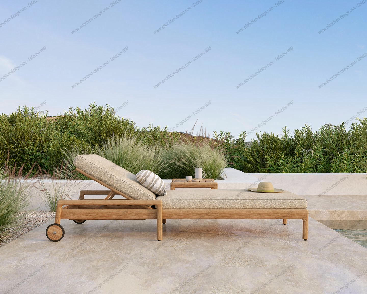Cushion for Jack Outdoor Lounger Natural Ethnicraft