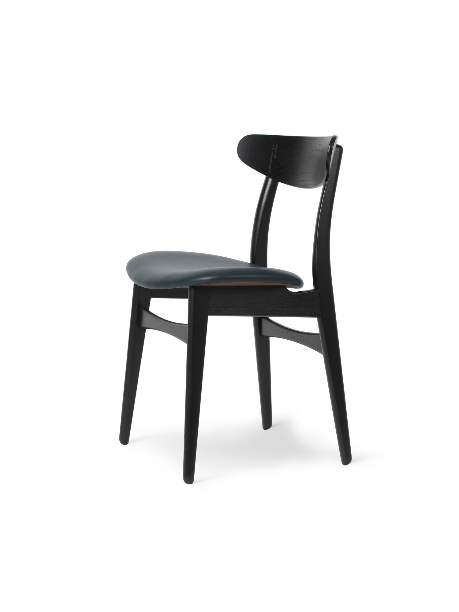 CH30P Chair upholstered Carl Hansen &amp; Søn Frame oak black Seat Thor 350