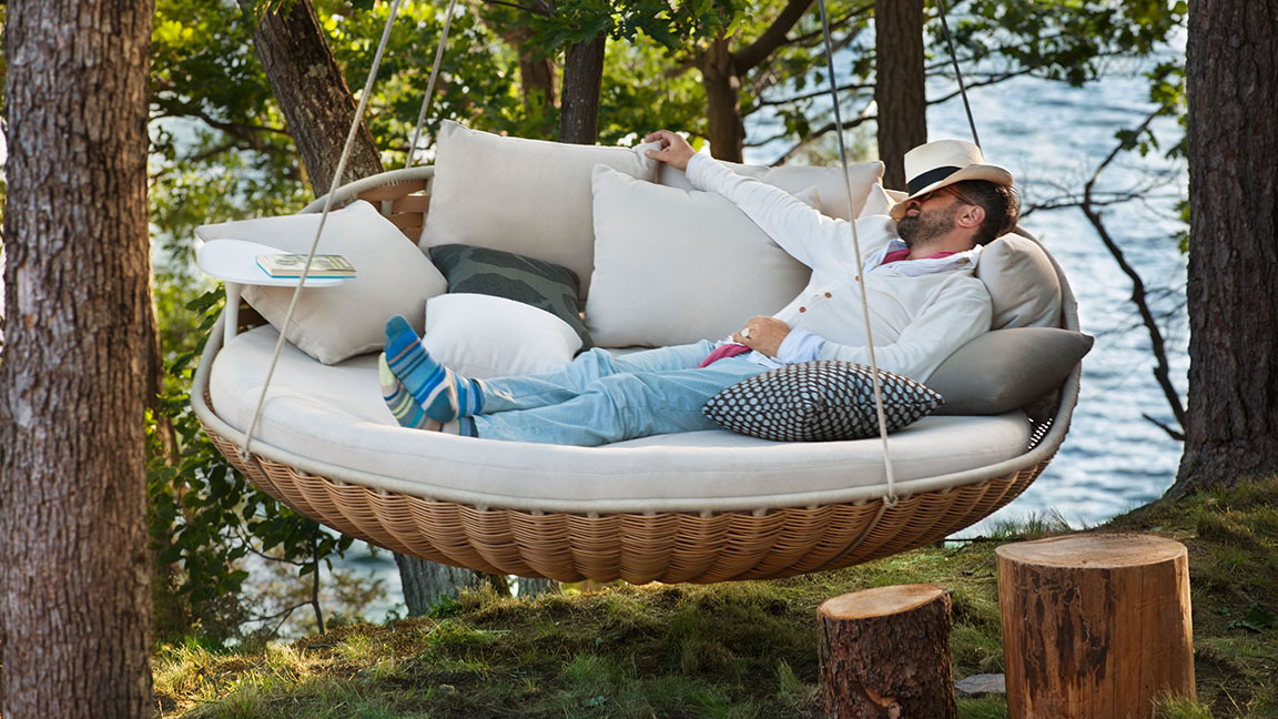 Swingrest Hanging Lounger with Seat cushion Dedon