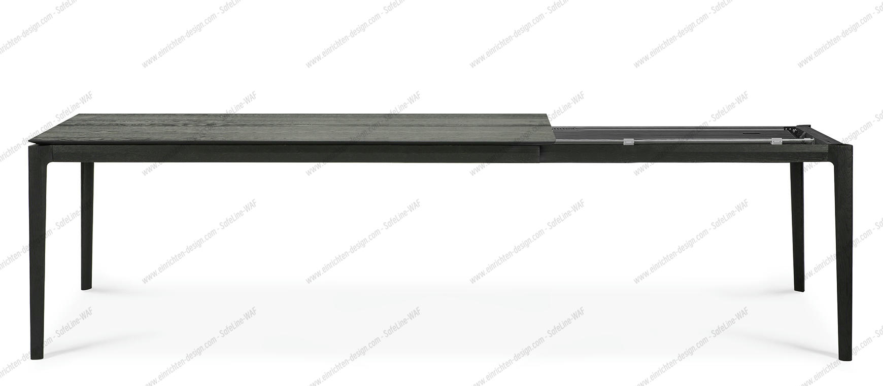 Bok extendable Table oak black - rectangular Ethnicraft