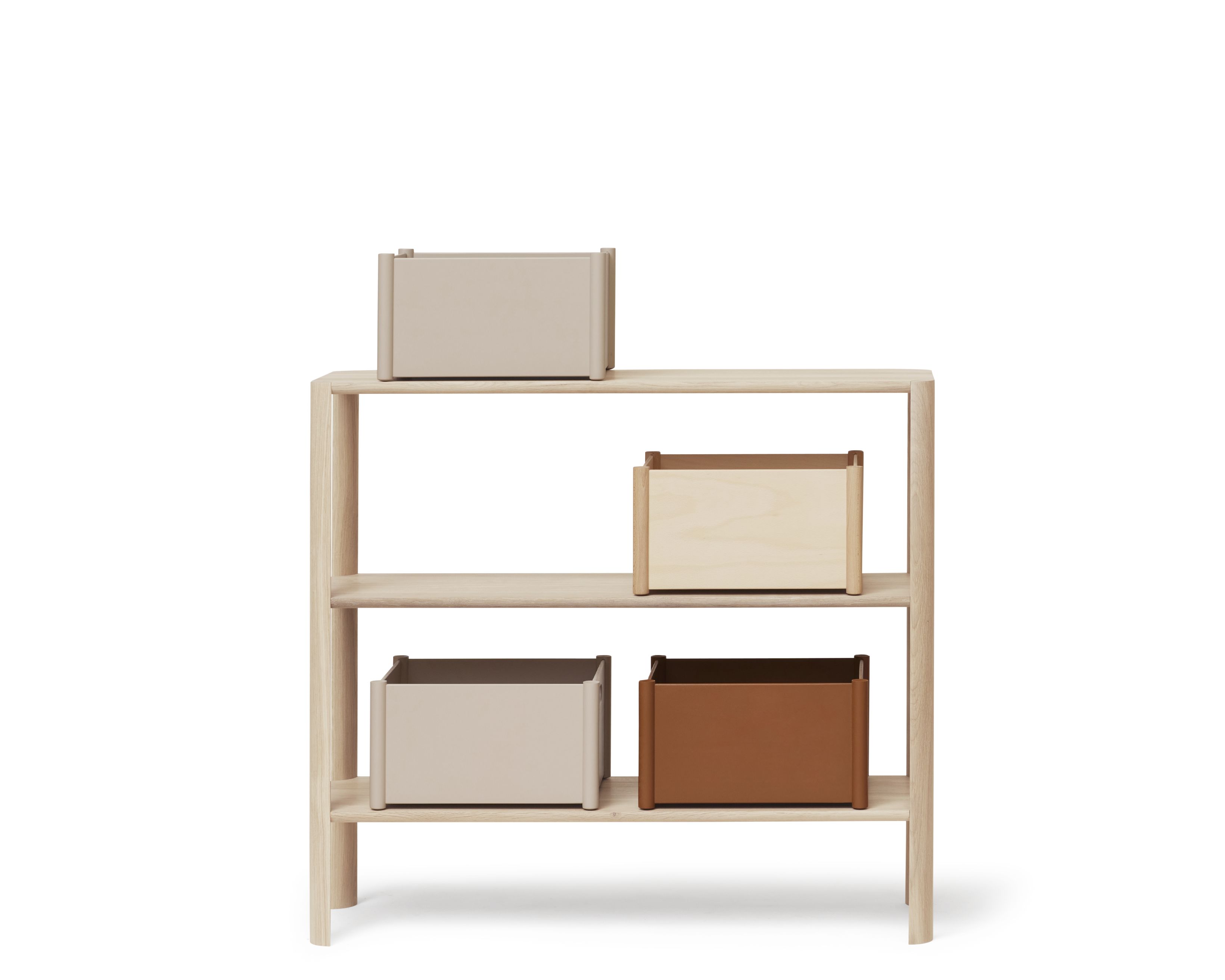 Leaf shelf 1x3 oak white oiled Form & Refine