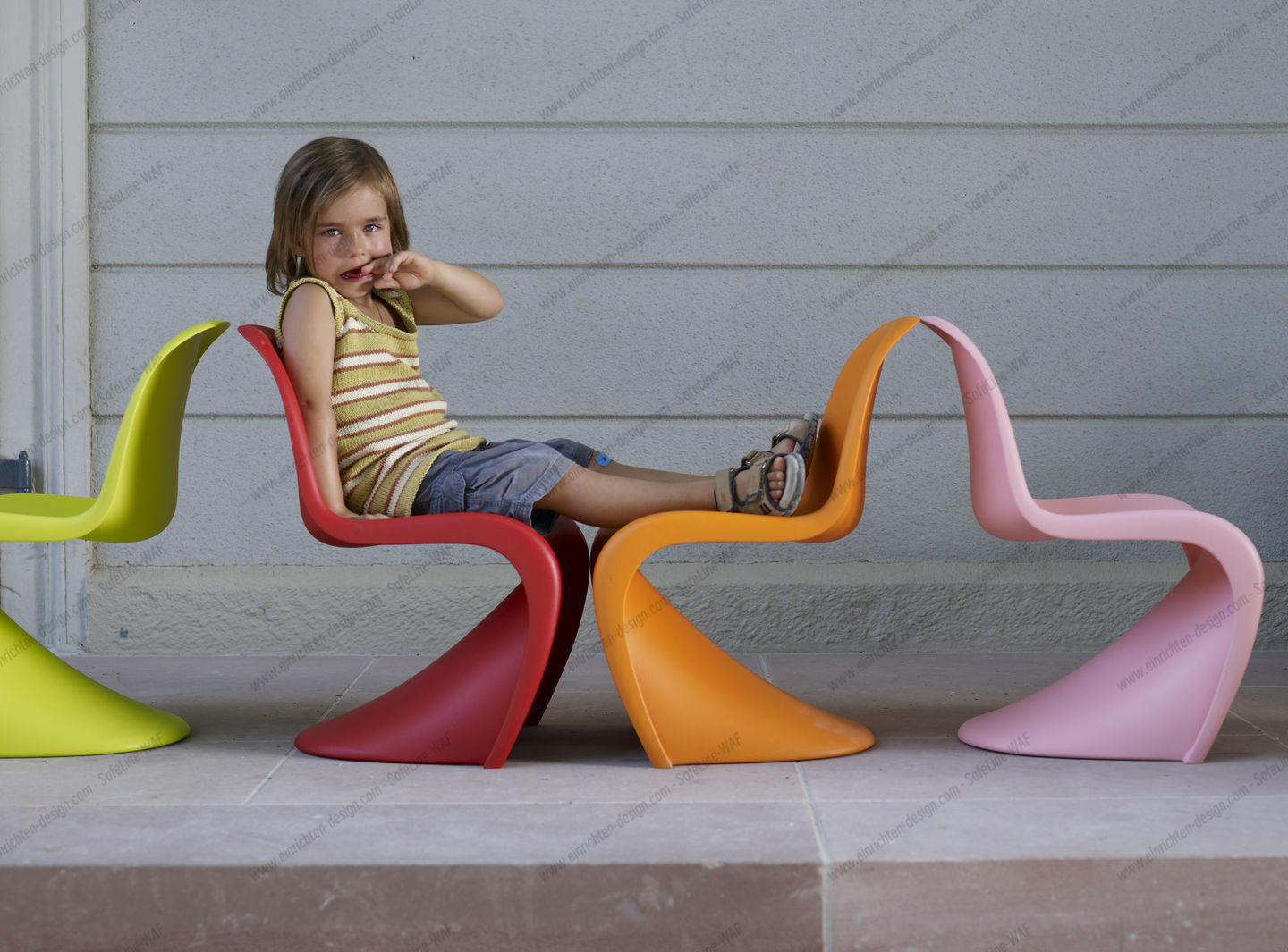 Panton Junior Chair Vitra - QUICK SHIP Mandarine ...