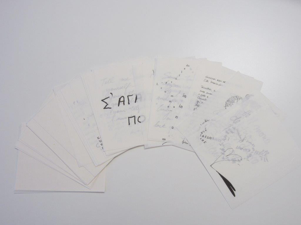 Set of papers for Zettel Z 6 lamp Ingo Maurer unprinted