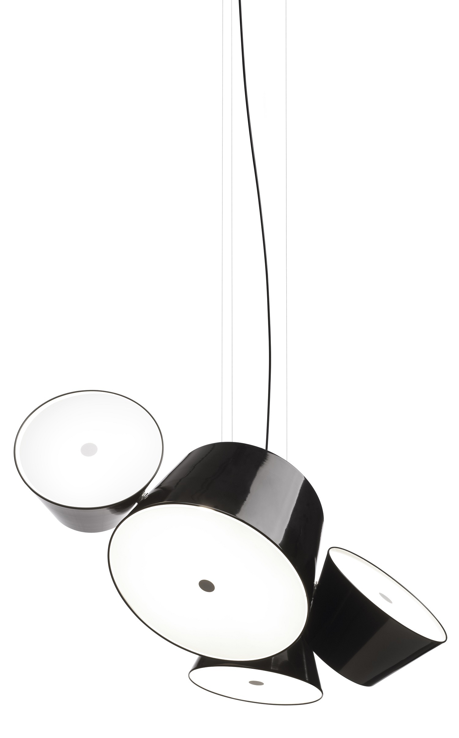 Tam Tam 3 LED Pendant light marset Pearlwhite-Black