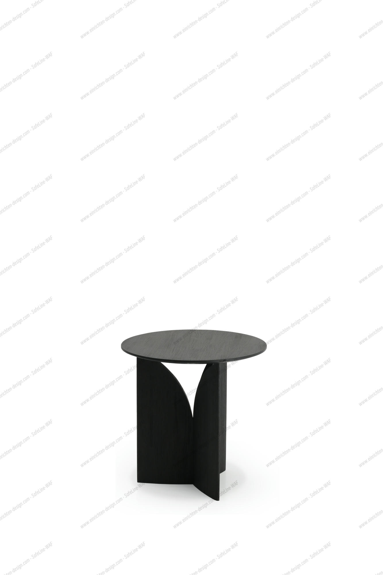 Teak Fin Side Table Black Painted Ethnicraft