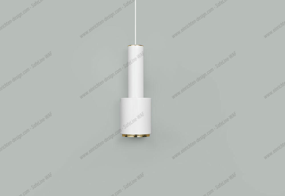A110 Hand Grenade Pendant white / brass Artek