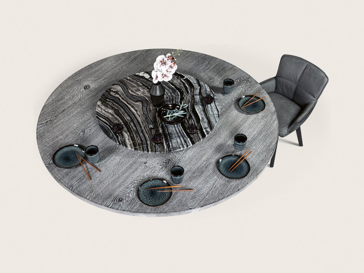 BC 07 Lazy Susan Turntable Ø48cm Black & Gold Janua